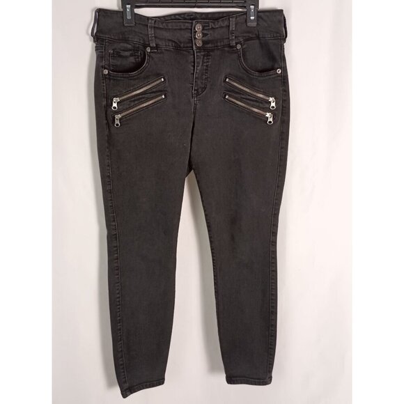 Torrid Jegging Skinny High-Rise Multi Zip Jean Black Size 14 Short Stretch - Picture 2 of 8